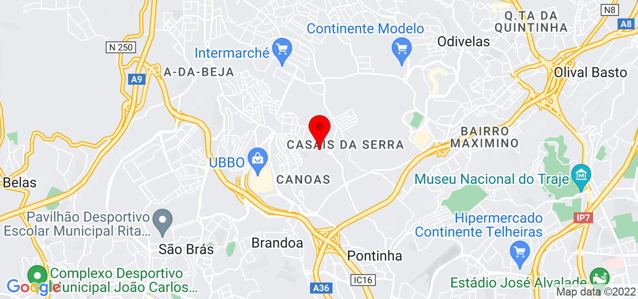 Hugo Santos - Topografia e Cadastro - Lisboa - Odivelas - Mapa