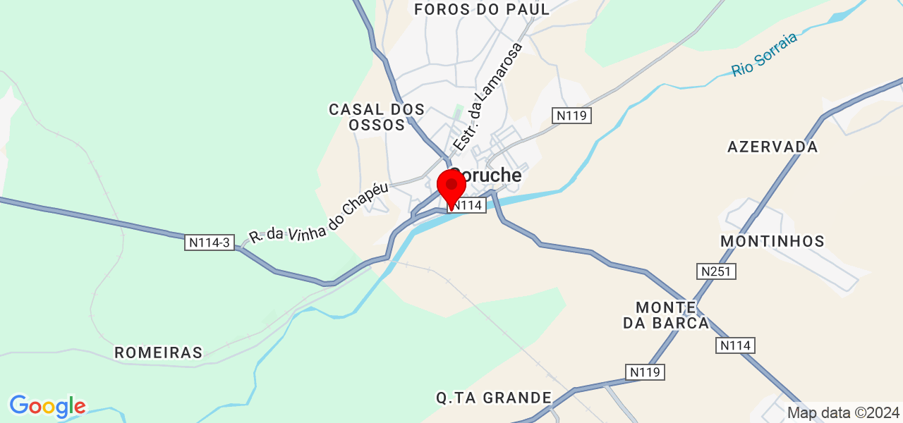 Joisy Flávia - Santarém - Coruche - Mapa