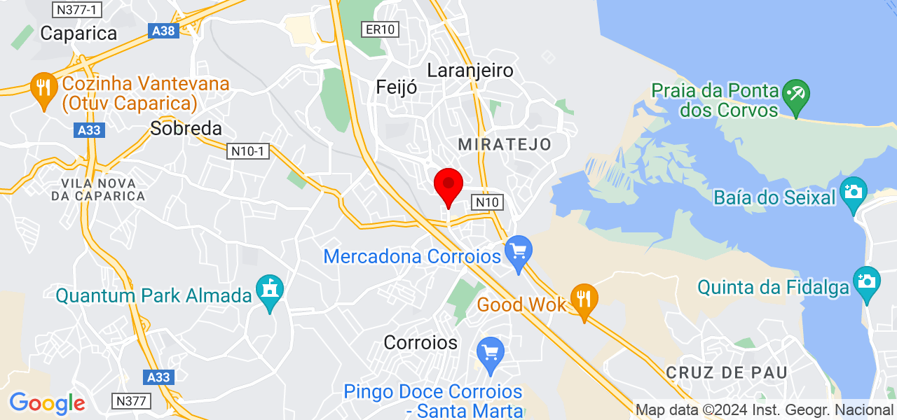 Auxiliar de Saúde, Empregada Doméstica e Cuidadora - Setúbal - Seixal - Mapa