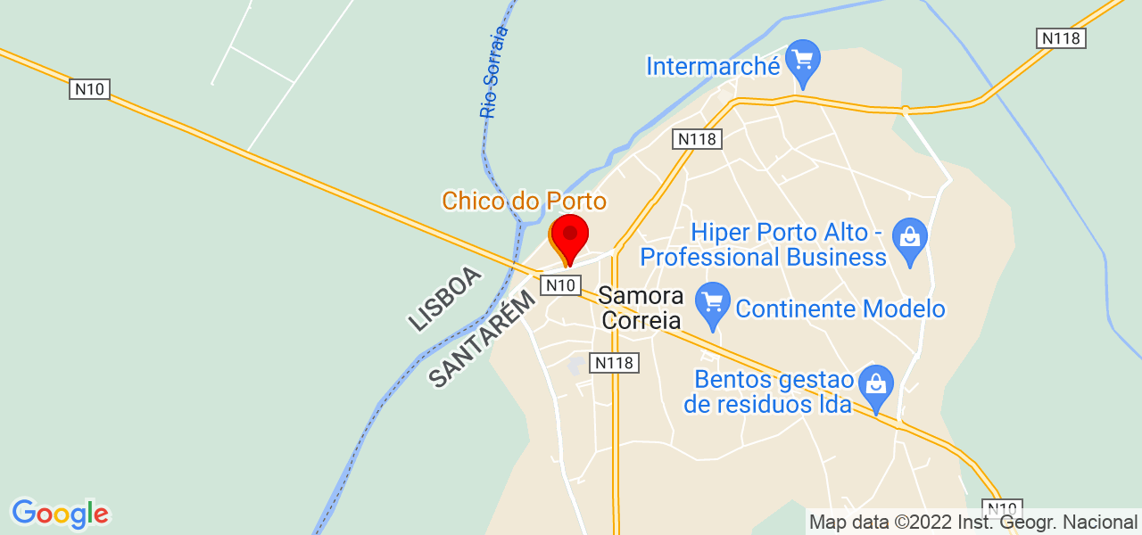Bruno Preces - Santarém - Benavente - Mapa