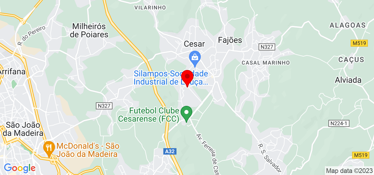 Pinho - Aveiro - Oliveira de Azeméis - Mapa