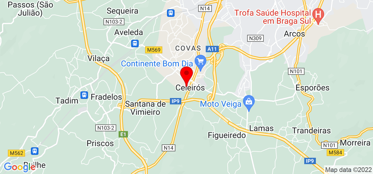 Fl&aacute;via Bonjardim - Braga - Braga - Mapa