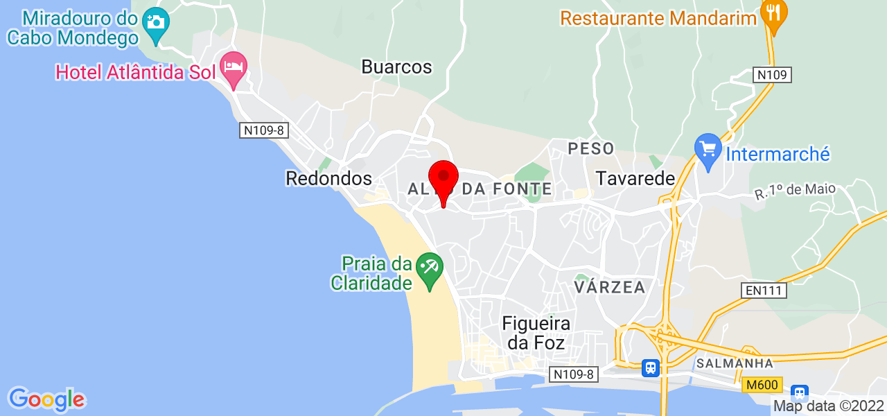 Elis  Siqueira - Coimbra - Figueira da Foz - Mapa