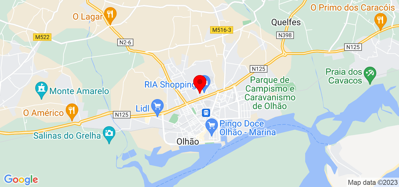 El&iacute;sio Donas - Faro - Olhão - Mapa