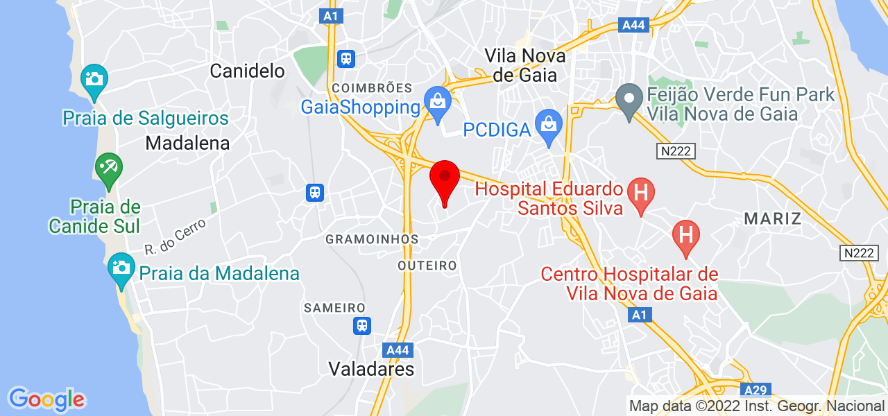 Juan Vasconcelos - Porto - Vila Nova de Gaia - Mapa