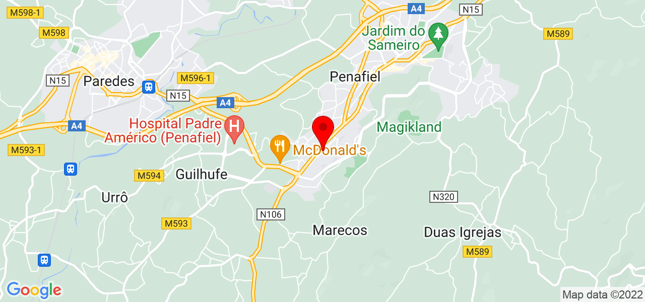 F&aacute;tima Moreira - Porto - Penafiel - Mapa