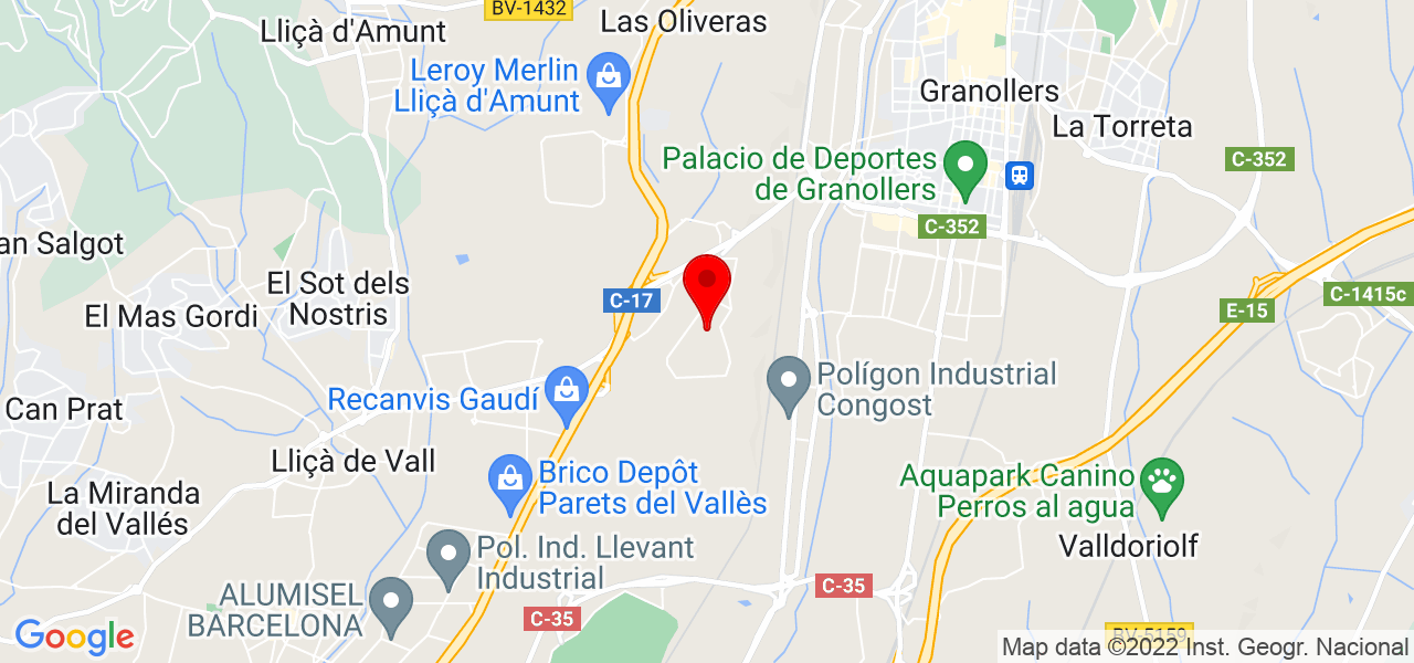 Jardiner&iacute;a y pentura - Cataluña - Granollers - Mapa