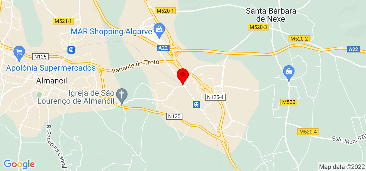 Gloria - Faro - Loulé - Mapa