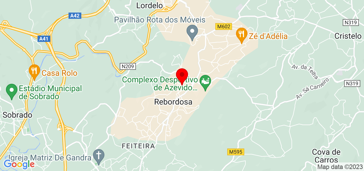 Maria de F&aacute;tima - Porto - Paredes - Mapa
