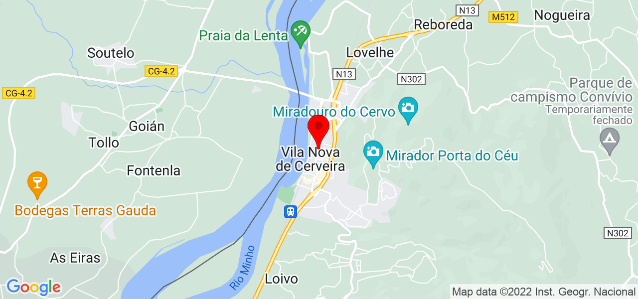 In&ecirc;s Fernandes - Viana do Castelo - Vila Nova de Cerveira - Mapa
