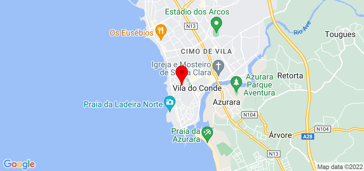 bernardo neves faria | arquitecto - Porto - Vila do Conde - Mapa