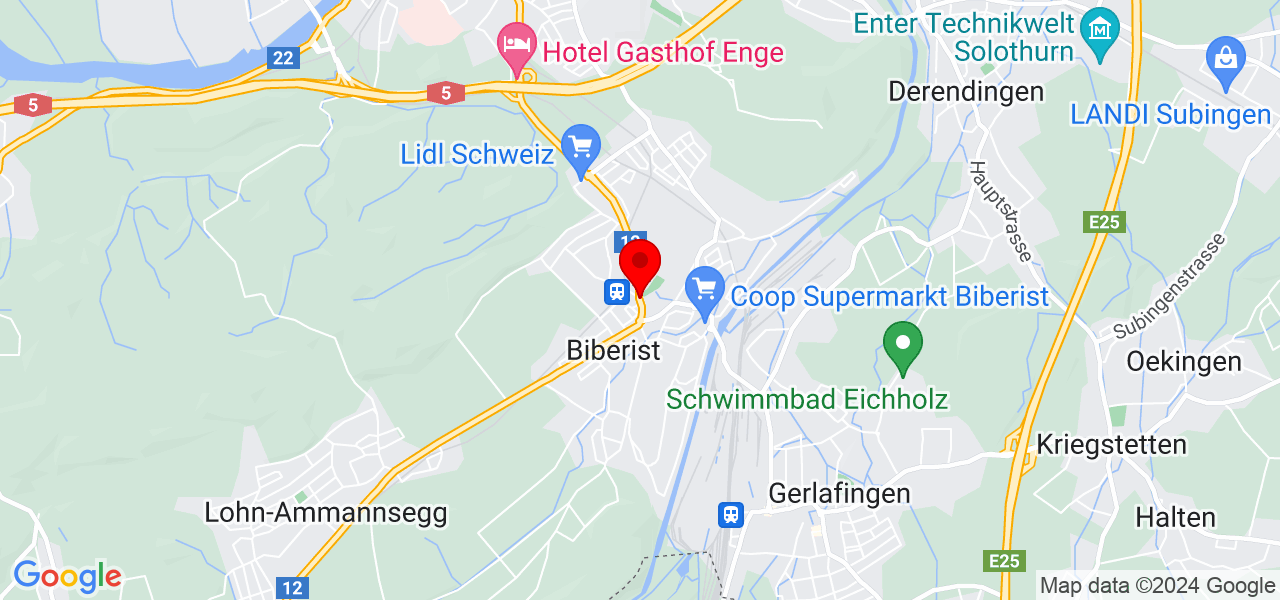 MietExpress - Solothurn - Biberist - Karte