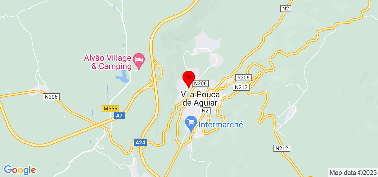 Domingas - Vila Real - Vila Pouca de Aguiar - Mapa