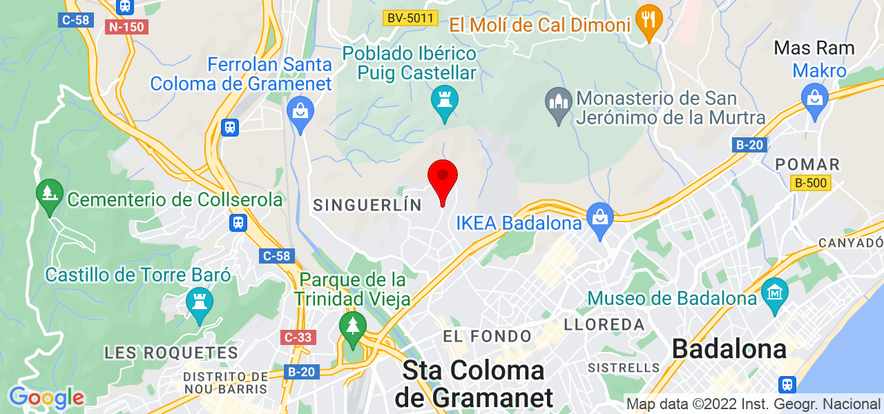 Giulia Francinella - Cataluña - Santa Coloma de Gramenet - Mapa