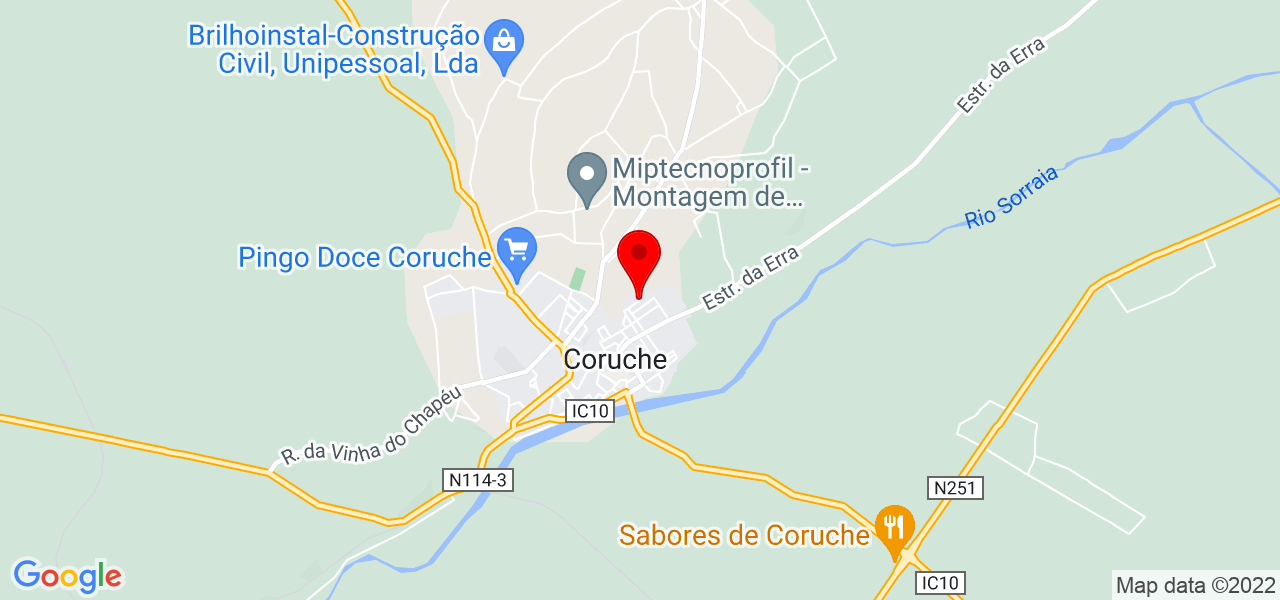 Cec&iacute;lia Dores - Santarém - Coruche - Mapa