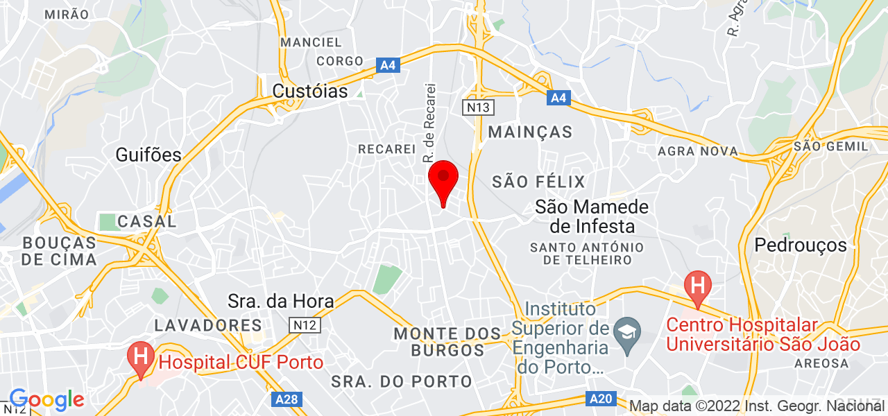 C&aacute;ssia Ferreira - Porto - Matosinhos - Mapa