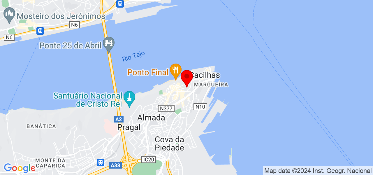Isabel de Barragán - Setúbal - Almada - Map