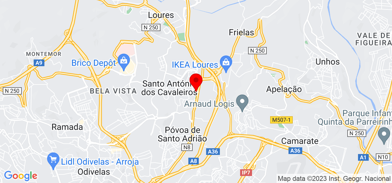 Francisco - Lisboa - Loures - Mapa