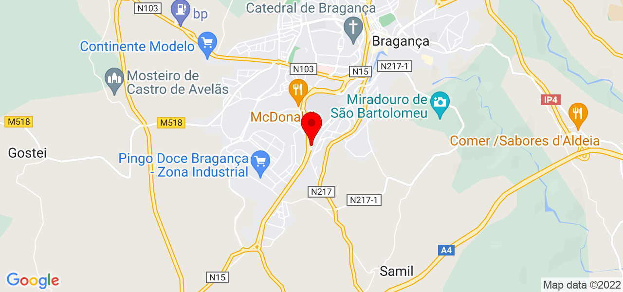 Domingas - Bragança - Bragança - Mapa