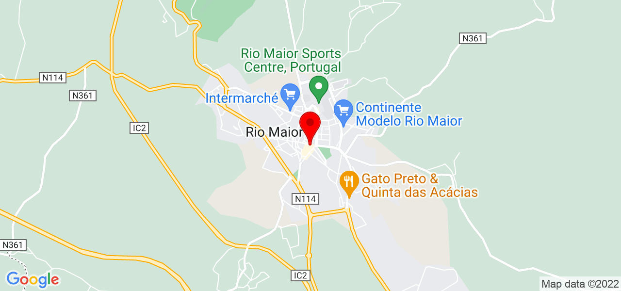 Jo&atilde;o Pereira - Santarém - Rio Maior - Mapa