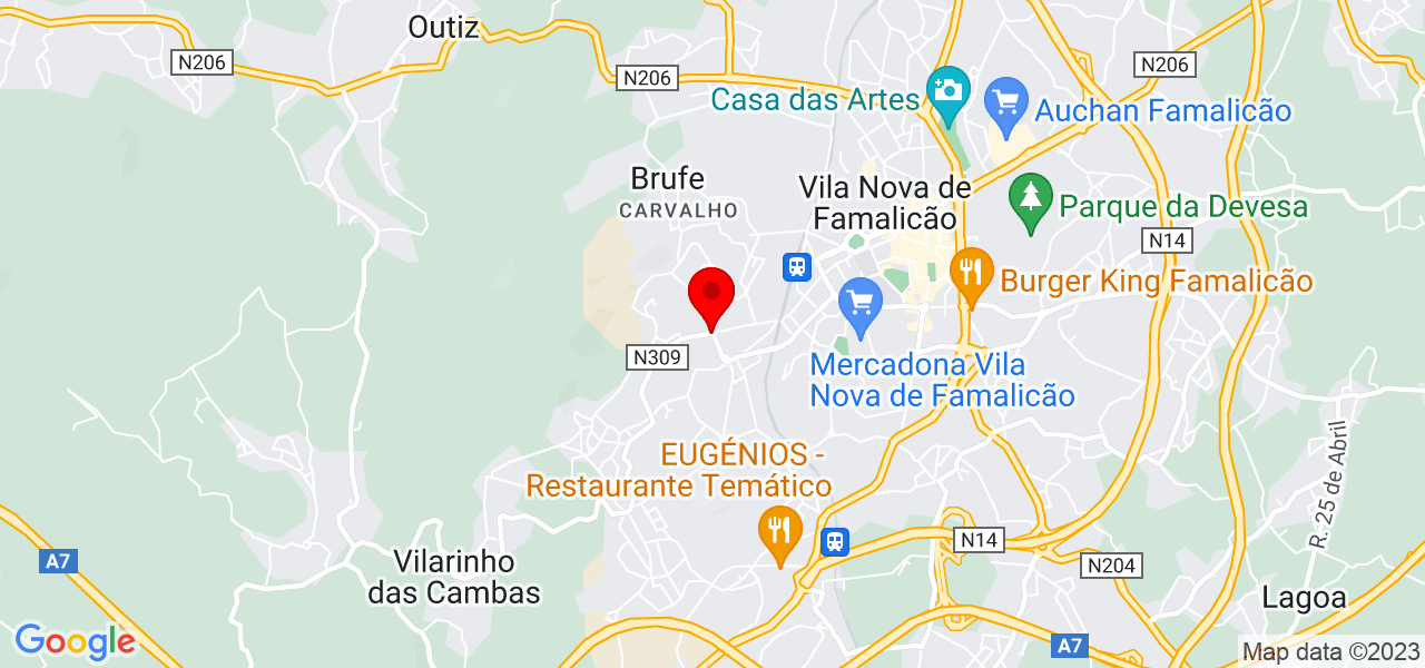 Pedro Silva Pereira - Braga - Vila Nova de Famalicão - Mapa
