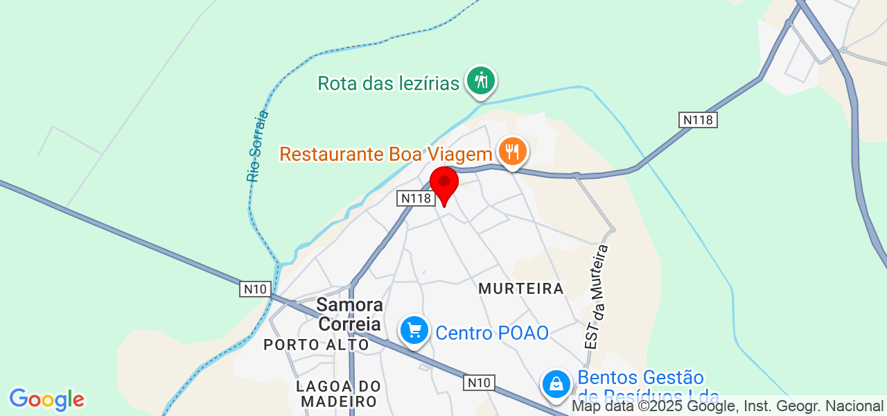 Bena Wash - Santarém - Benavente - Mapa