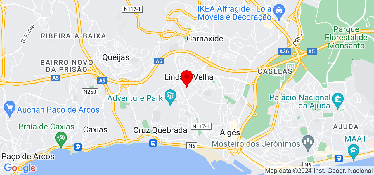 Cr pinturas e Remodela&ccedil;&otilde;es - Lisboa - Oeiras - Mapa