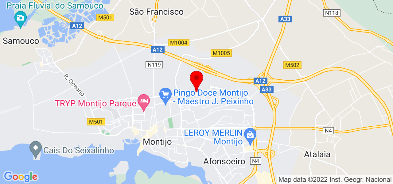 Patr&iacute;cia Alexandra - Setúbal - Montijo - Mapa