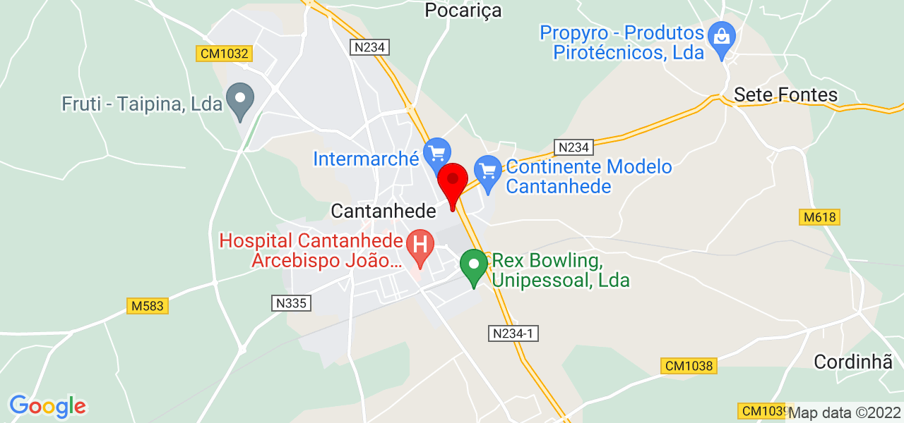 Elizabeth - Coimbra - Cantanhede - Mapa