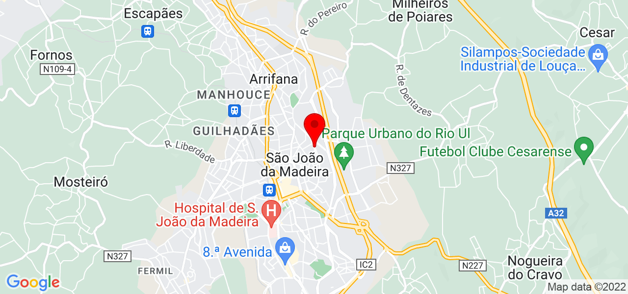 Vicente Sampaio - Aveiro - São João da Madeira - Mapa