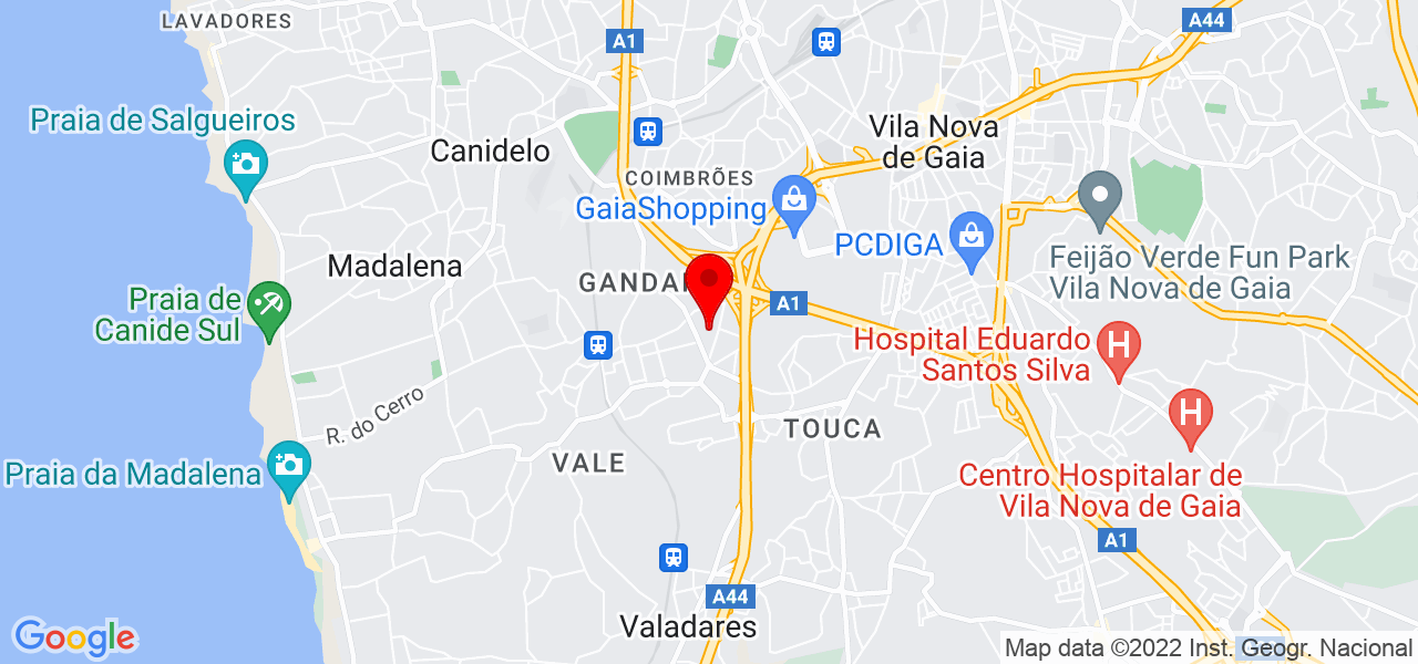 Andreia Carvalho da Silva - Porto - Vila Nova de Gaia - Mapa