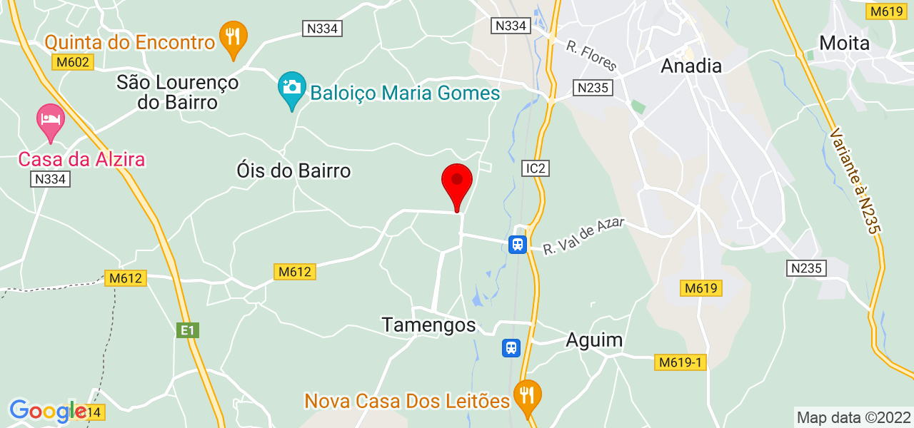 Jo&atilde;o&amp;T&acirc;nia - Aveiro - Anadia - Mapa