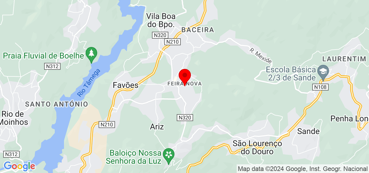 Andreza Ferreira - Porto - Marco de Canaveses - Mapa