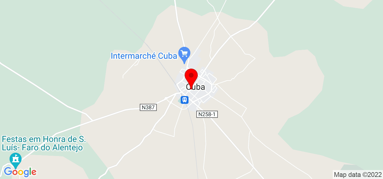 Francisco Pires - Beja - Cuba - Mapa