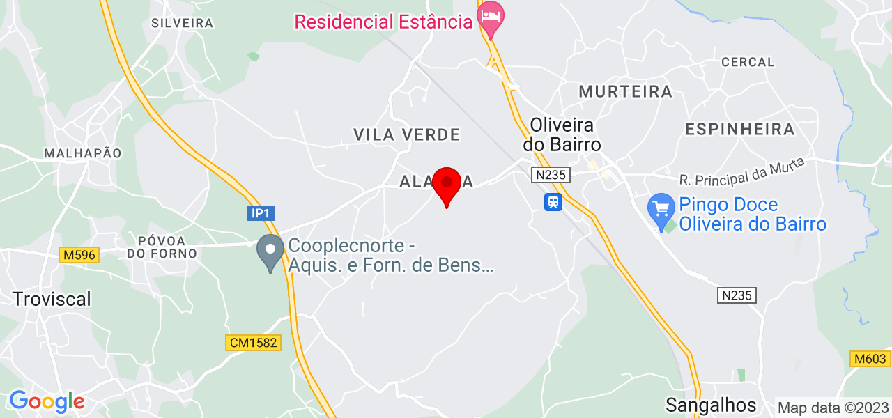 Cuidados de idosos - Aveiro - Oliveira do Bairro - Mapa