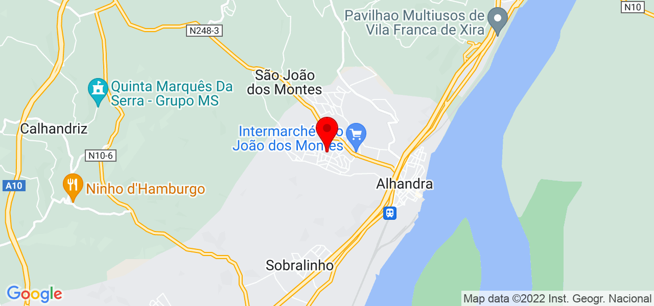 Remodela&ccedil;&otilde;es gota de &aacute;gua - Lisboa - Vila Franca de Xira - Mapa