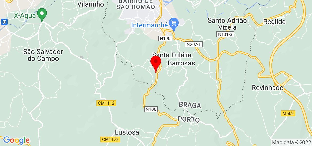 S&eacute;rgio Correia - Braga - Vizela - Mapa
