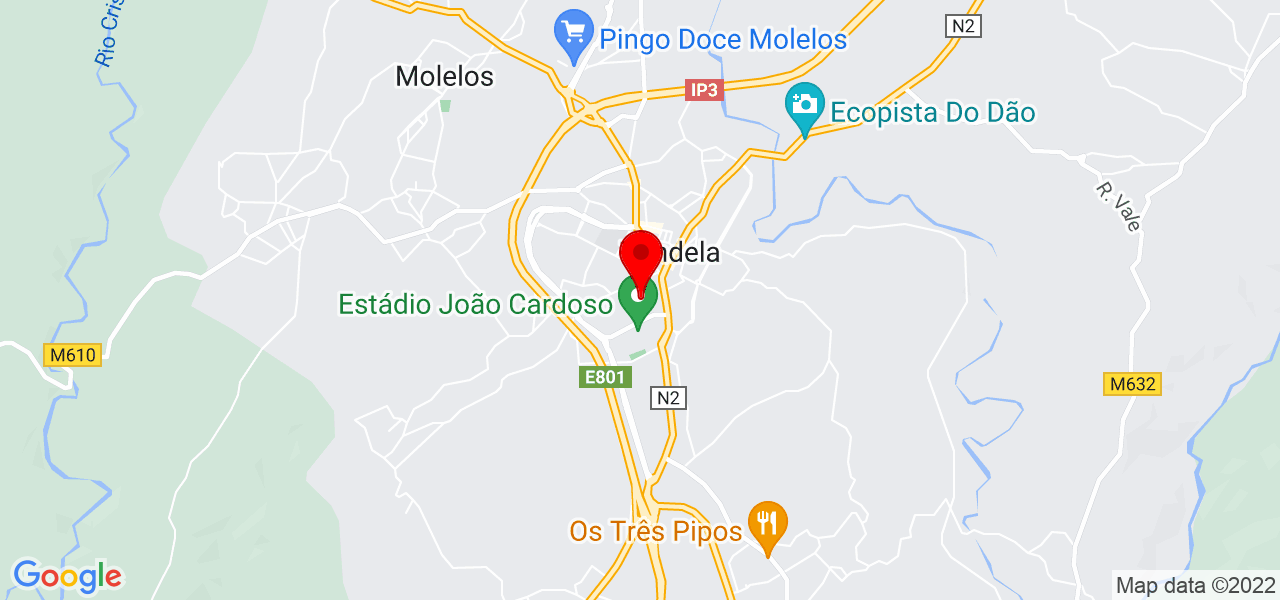 Paula Francisco - Viseu - Tondela - Mapa