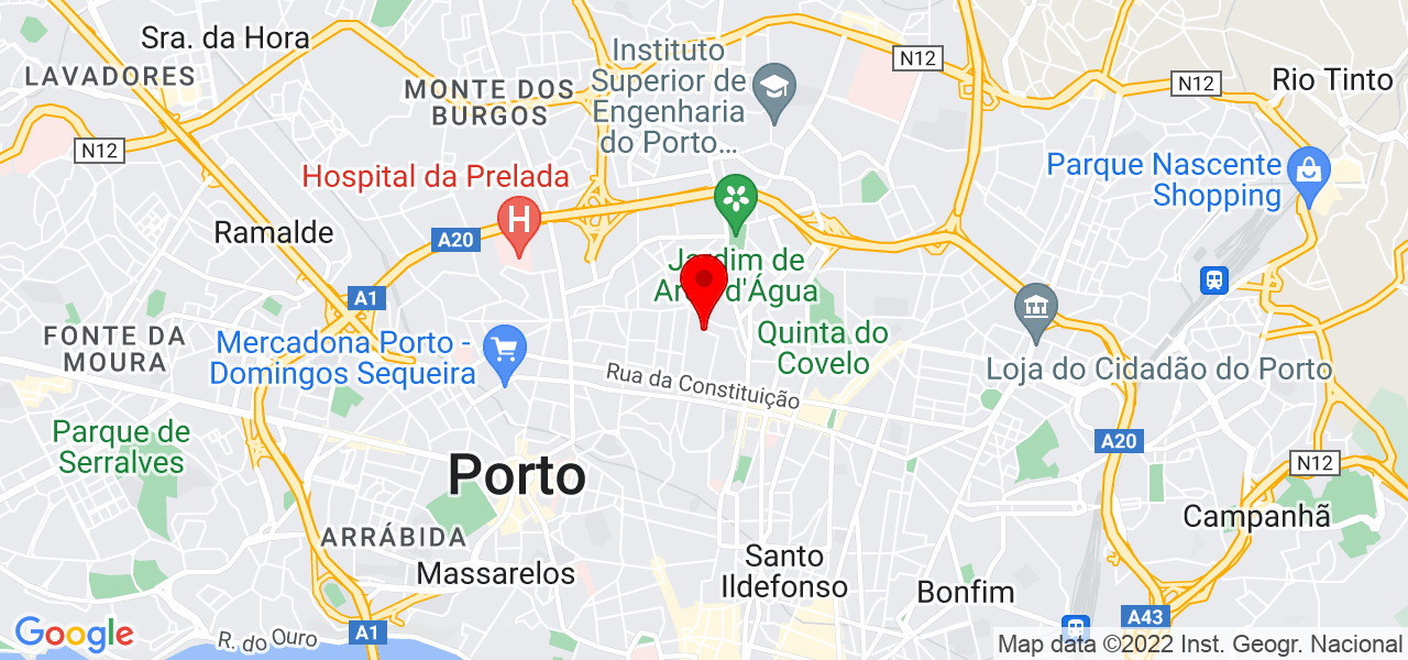 T&acirc;nia Silva - Porto - Porto - Mapa