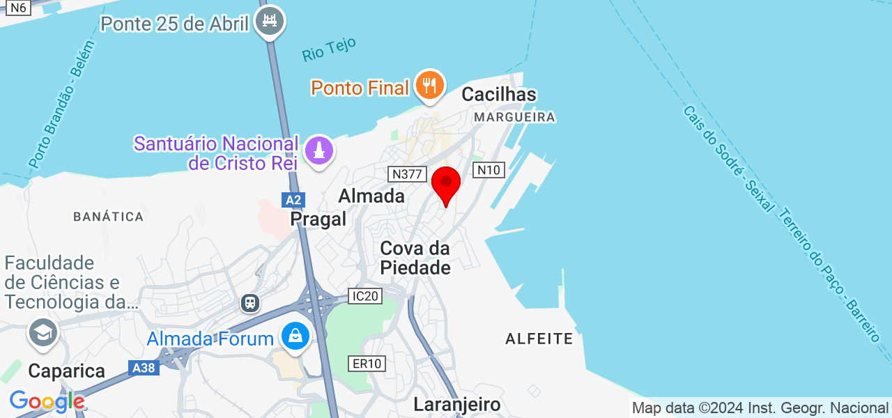 Silvia de Sousa - Setúbal - Almada - Mapa