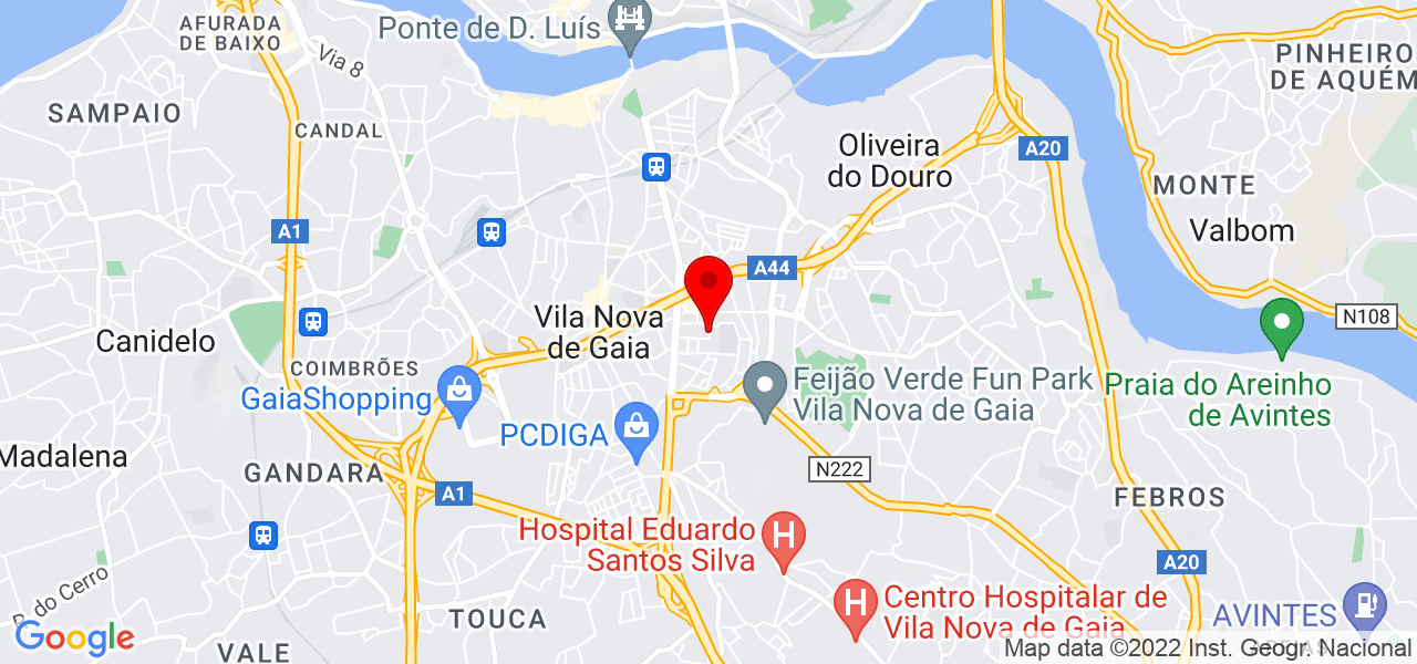 Gilciane - Porto - Vila Nova de Gaia - Mapa