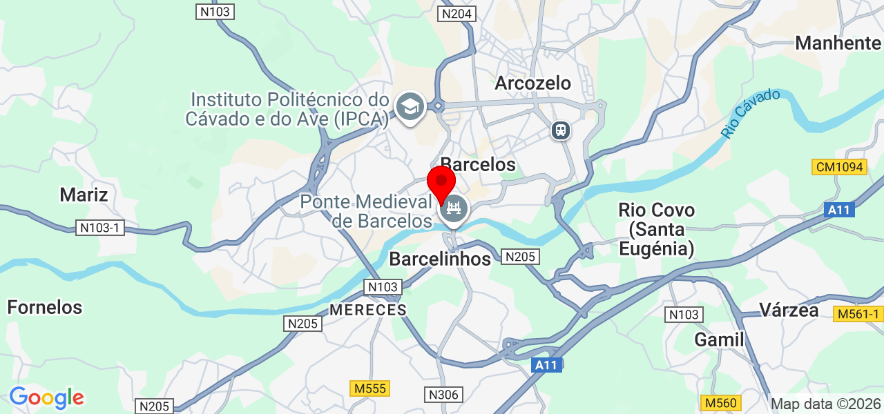 GK massagem profissional - Braga - Barcelos - Mapa