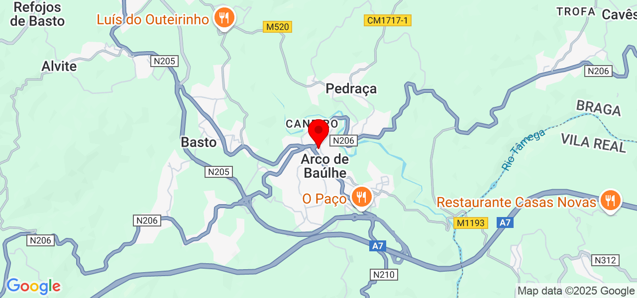 Prof.ª Carina Costa - Braga - Cabeceiras de Basto - Karte