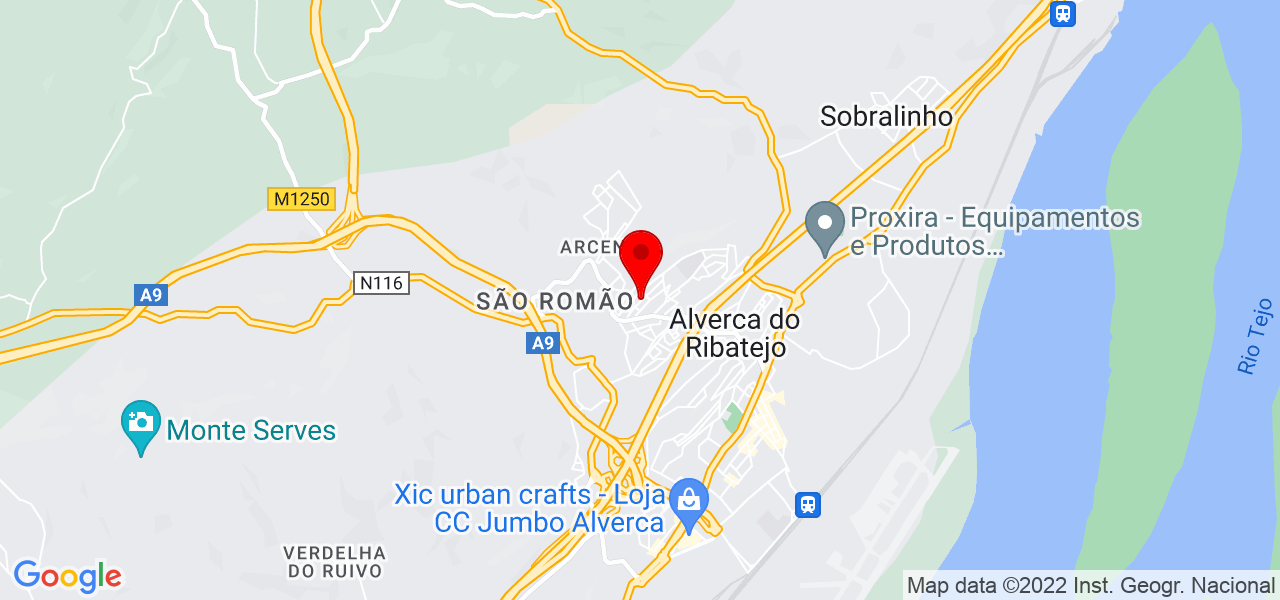 Castelo Branco - Lisboa - Vila Franca de Xira - Karte