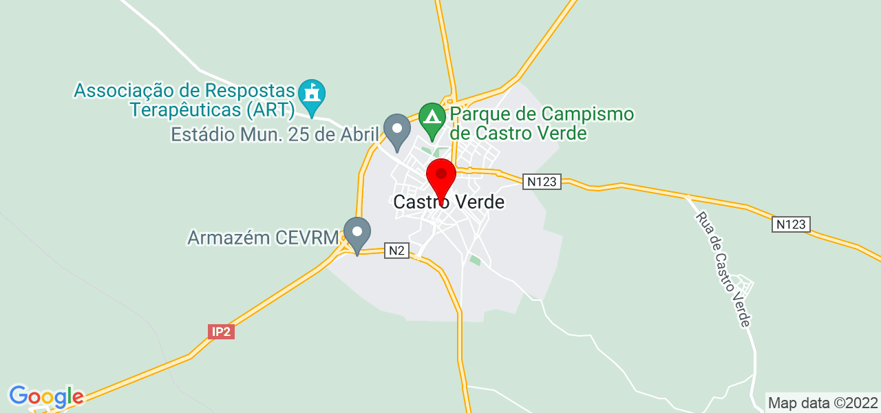 Petra Guerreira - Beja - Castro Verde - Mapa