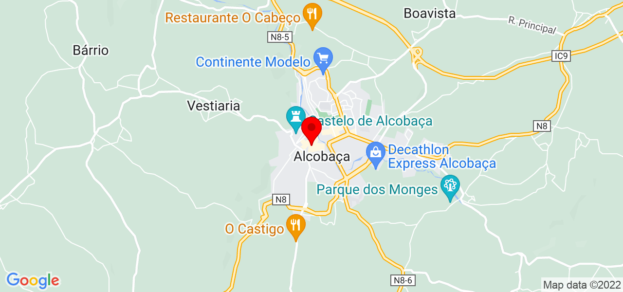 F&aacute;bio Carreira - Leiria - Alcobaça - Mapa
