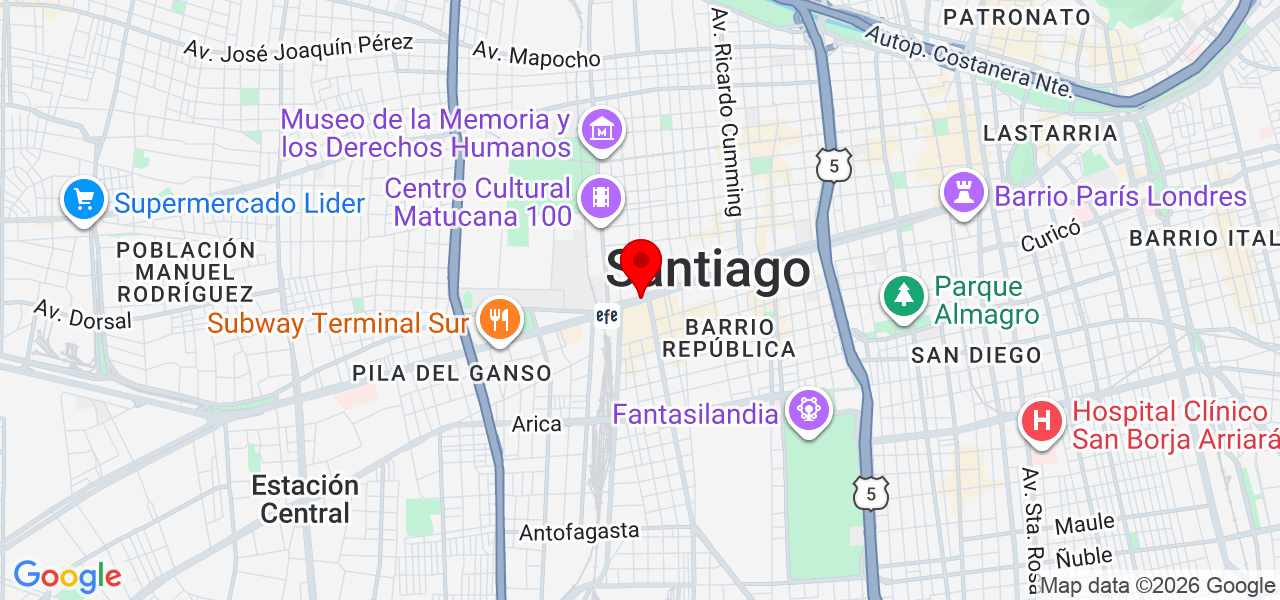 José Daniel Landaeta - Región Metropolitana de Santiago - Santiago - Map