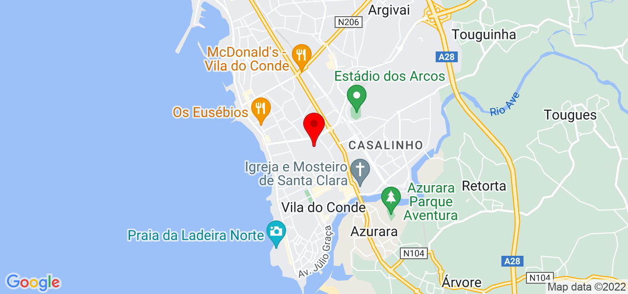 Mario Afonso - Porto - Vila do Conde - Mapa