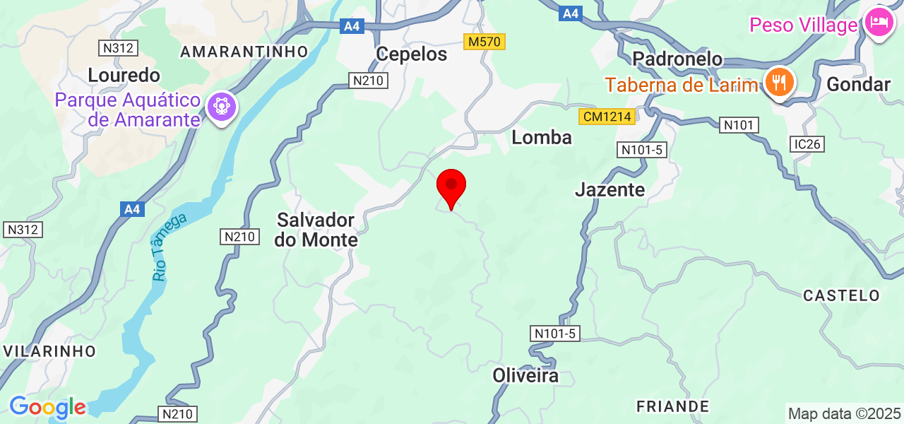 Osvaldo capila - Porto - Amarante - Karte