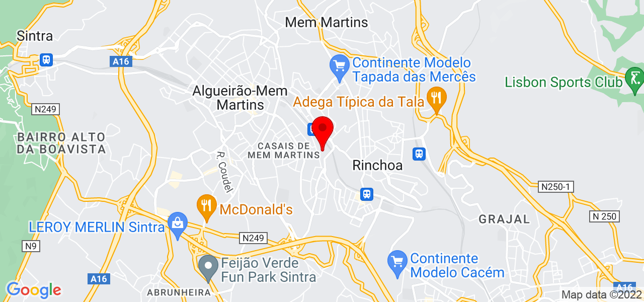 PBR  Paulo Breda Remodelacoes - Lisboa - Sintra - Mapa